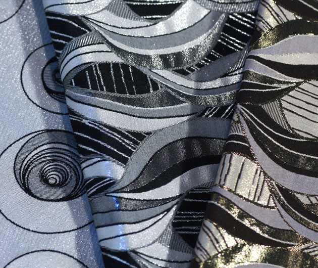 Jacquardsiden, heavy mönster. Göteborg.